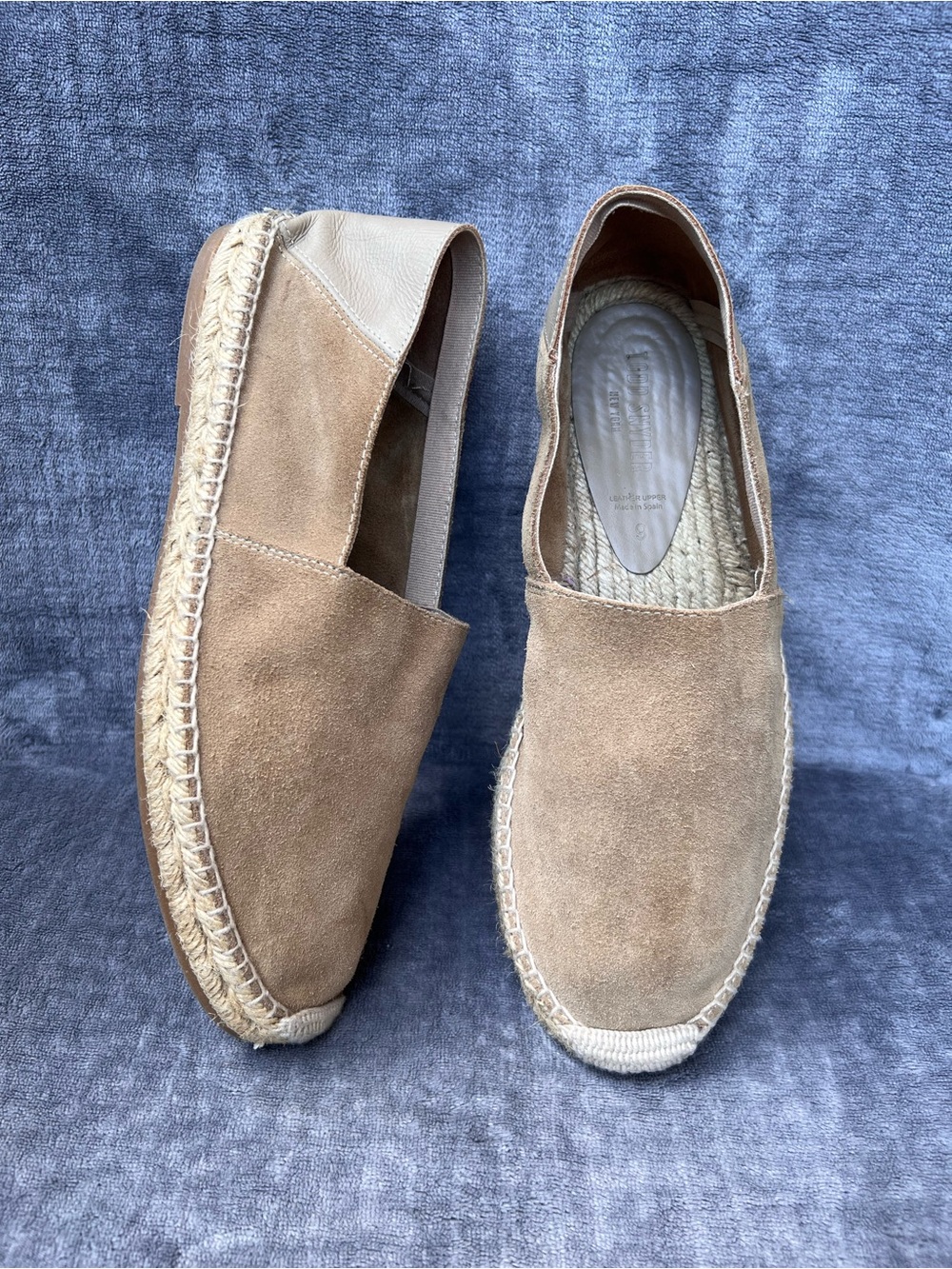 Todd Snyder Nomad Suede Espadrille Sz 9 FLAWED Foldable Spain